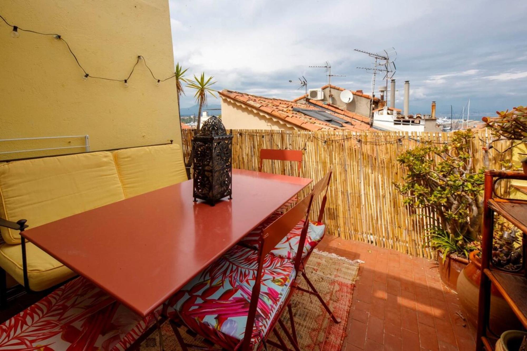 06M - Old Antibes Beautiful Duplex Terrace With Sea Viewアパートメント エクステリア 写真
