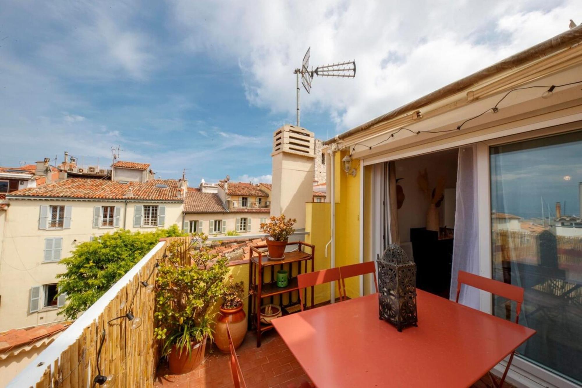 06M - Old Antibes Beautiful Duplex Terrace With Sea Viewアパートメント エクステリア 写真